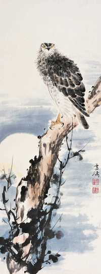 王雪涛 苍鹰图 立轴　